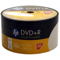 

Dvd+r Hp 4,7 Gb x16 Printable do nadruku 50 szt