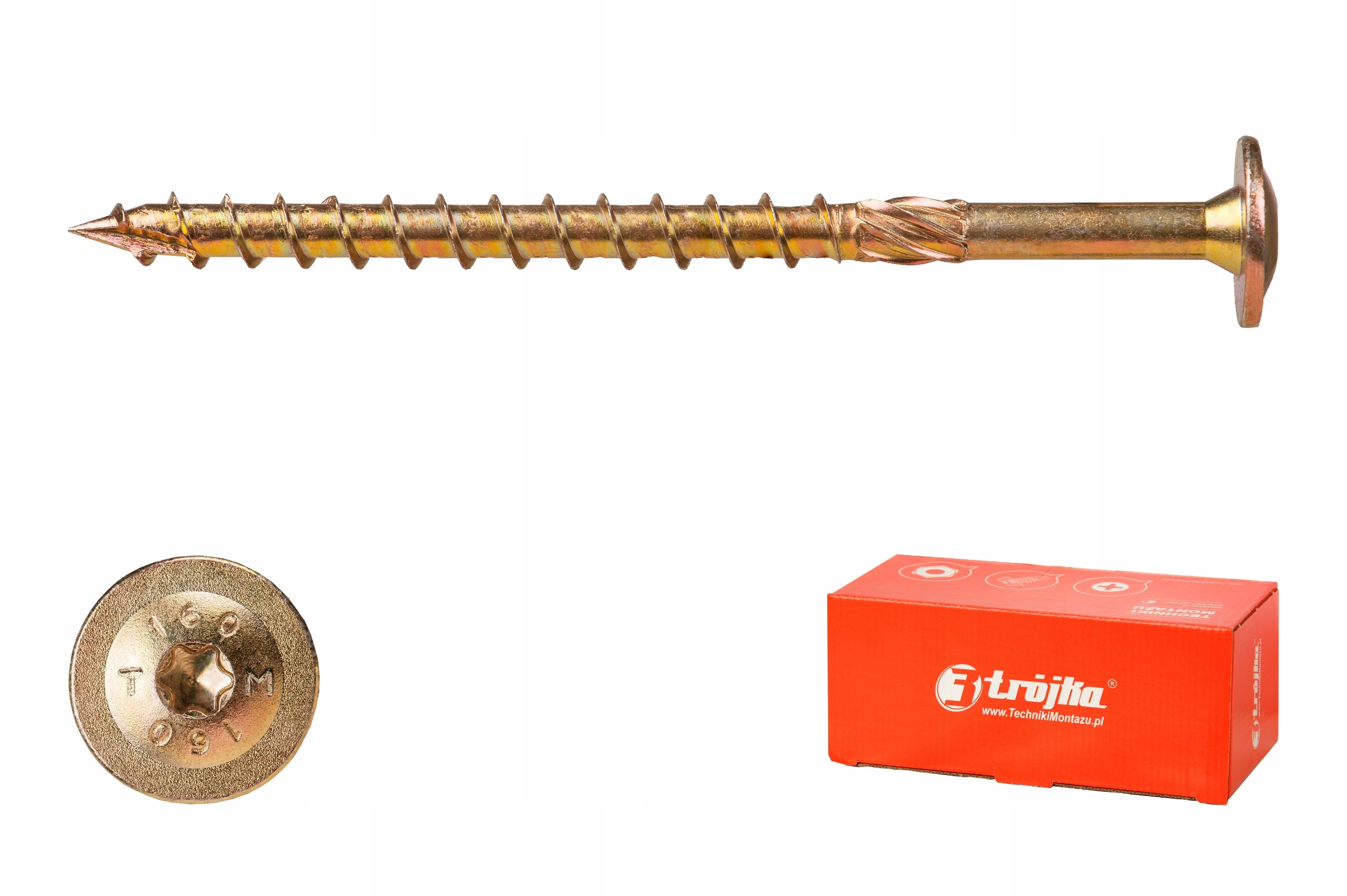 

Wkręt ciesielski Torx łeb talerzowy 6x120 - 100szt