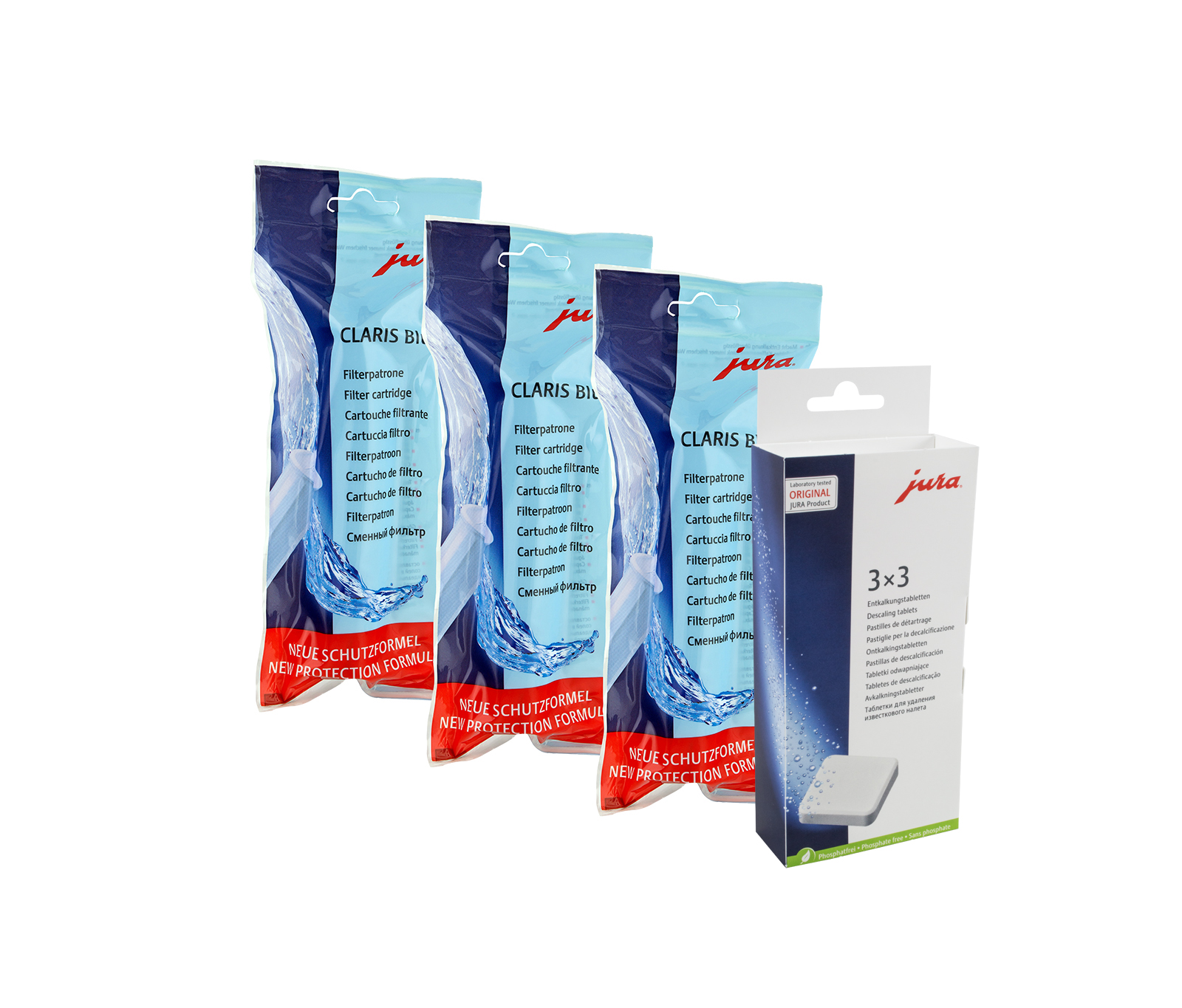 

3xJURA Blue 71311 + Tabletki odkamieniające (3x3)