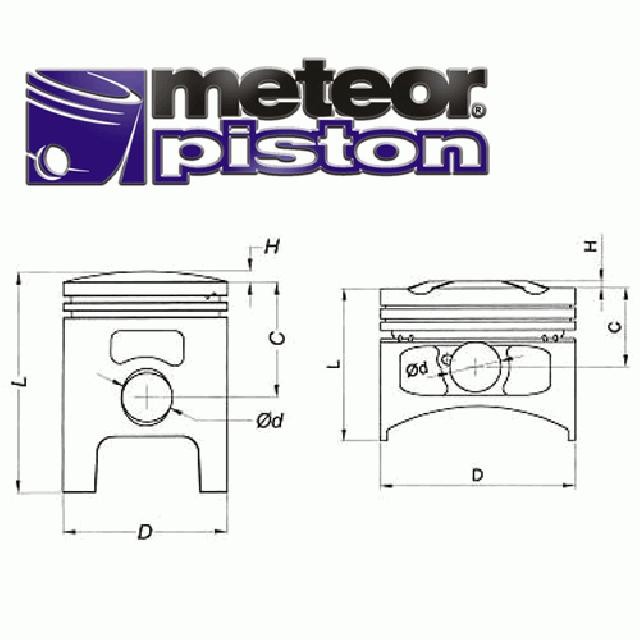 PC1164020 - ПОРШЕНЬ МЕТЕОР VESPA P 125 К 52.70 ММ