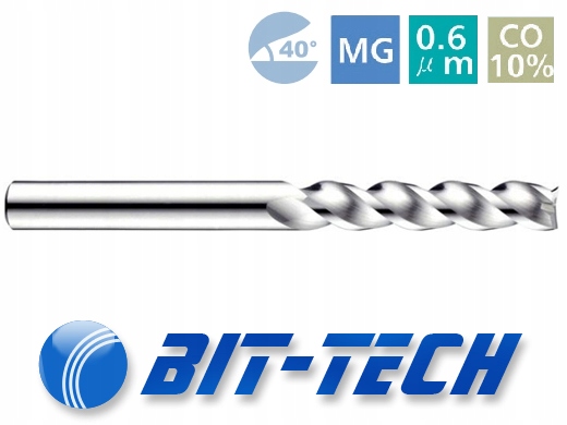 Frez węglik do ALUMINIUM Heavy 3mm x15 x100 DŁUGI Zastosowanie stal