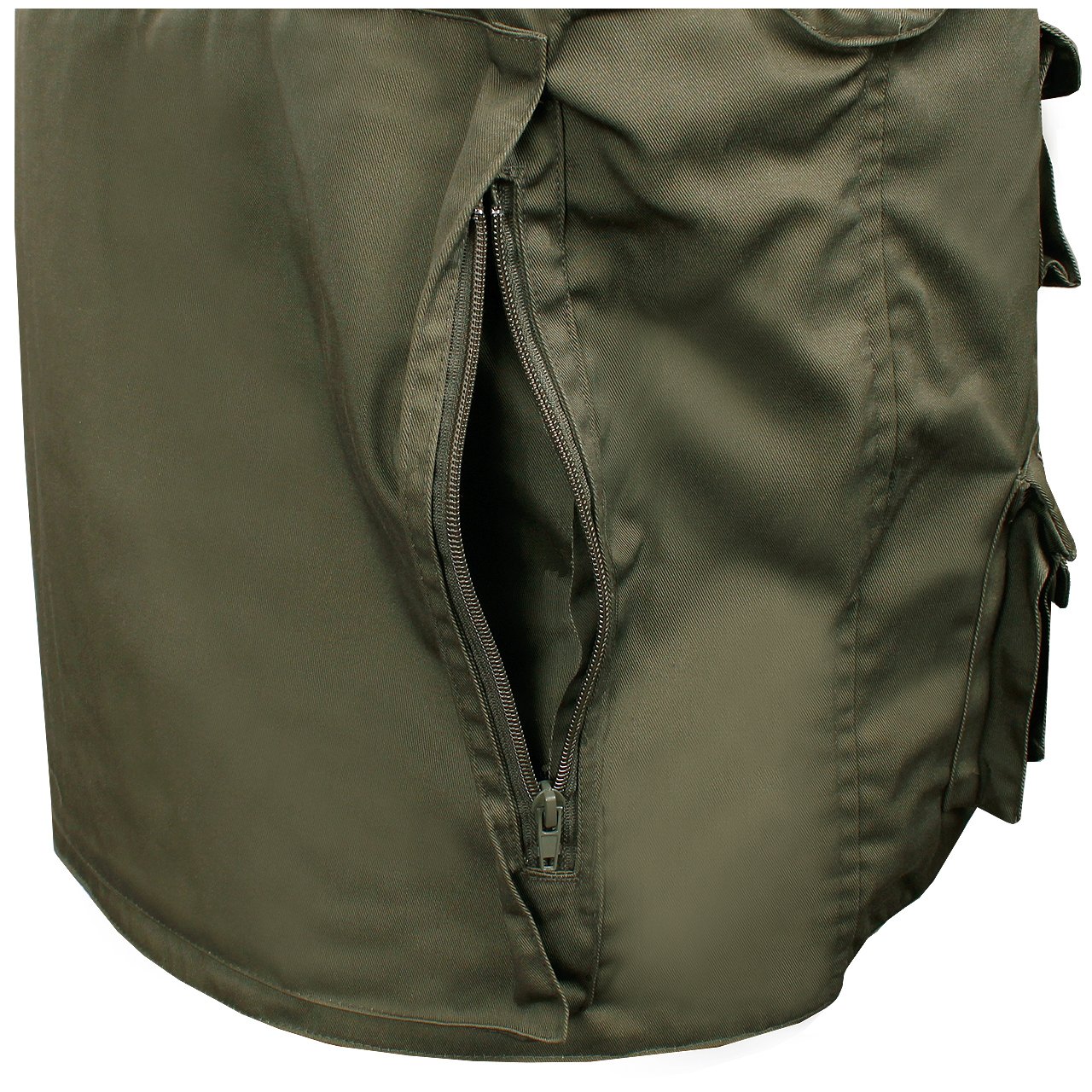 KAMIZELKA WĘDKARSKA MYŚLIWSKA BEZRĘKAWNIK OLIV M Skład materiałowy Poliester