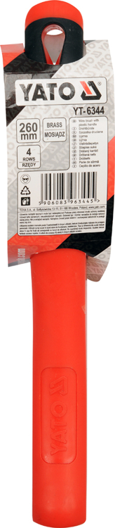 SZCZOTKA DRUCIANA,DRUT MOSIĘŻNY,4 RZĘDY,YATO Marka Yato