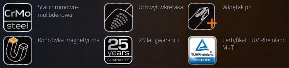 Wkrętak krzyżak PH2 x 200 mm STAL S2 NEO 04-025 Liczba elementów pojedyncze