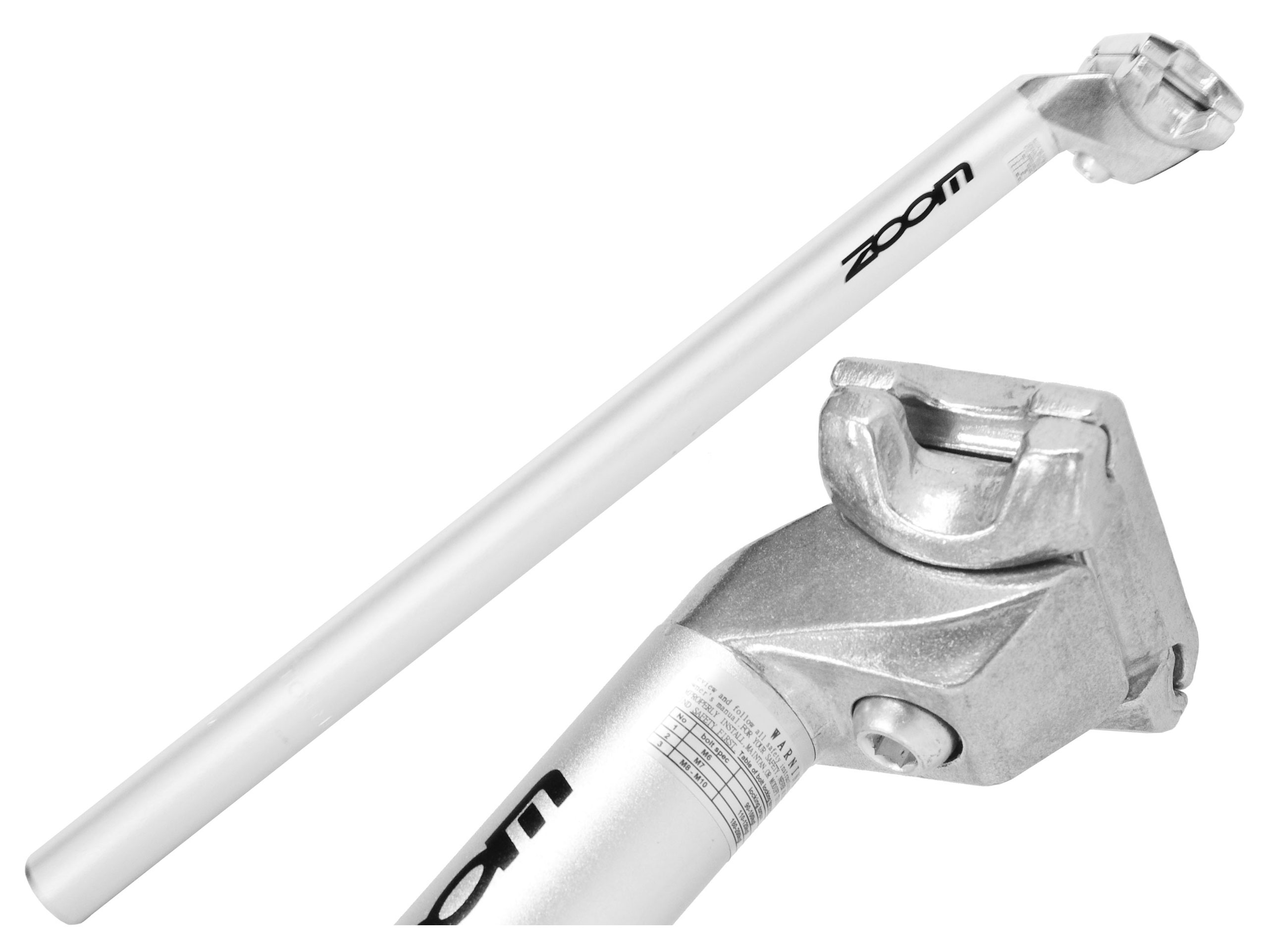 

Wspornik Sztyca Zoom SP-C212 Alu Srebrna 25,4 MM