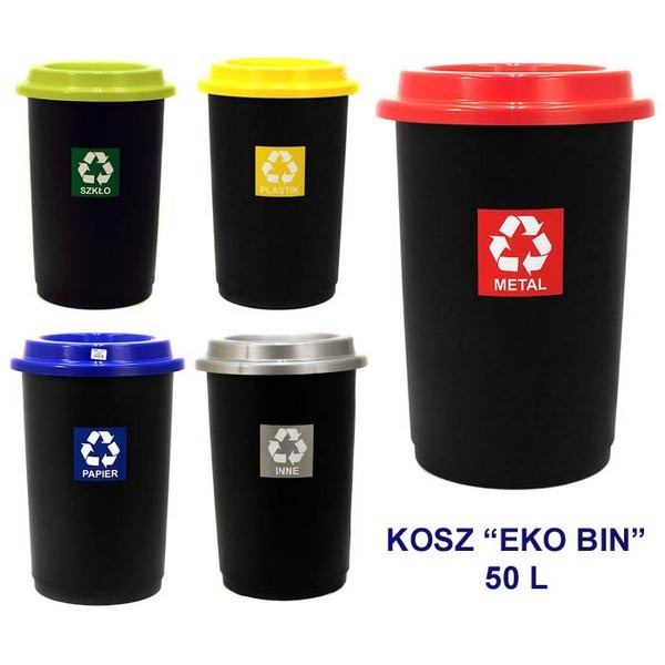 Урна для сортировки отходов 50 л eco bin мусорная корзина  в .
