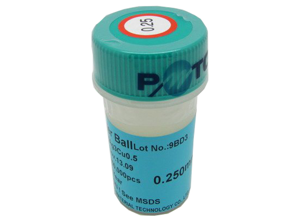 

Kulki Bga 0,3mm 250tys Sn96,5/Ag3/Cu0,5 bezołowiu