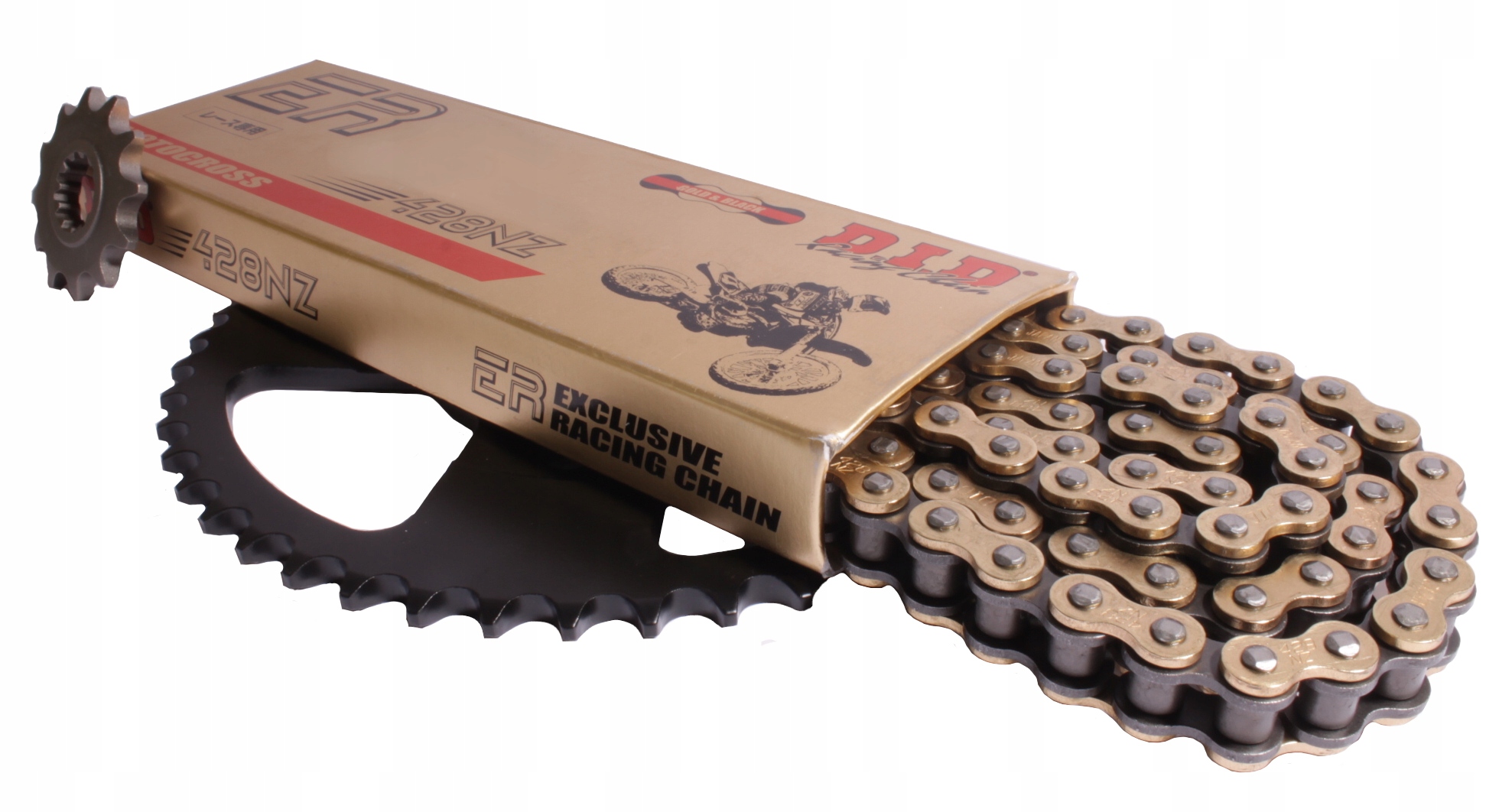 Sada pohonů Yamaha Ybr 250 Ozubení Řetěz DiD Zlatý