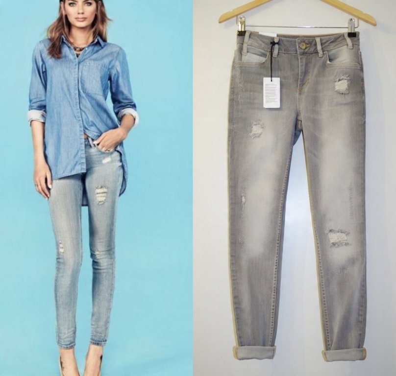 

Cubus spodnie jeansy Boyfriend fit przetarcia Xs