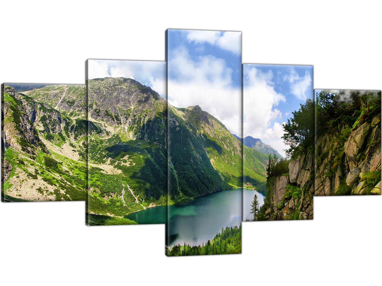 

Morskie Oko Tatry Góry Obraz 125x70 Tryptyk Polska