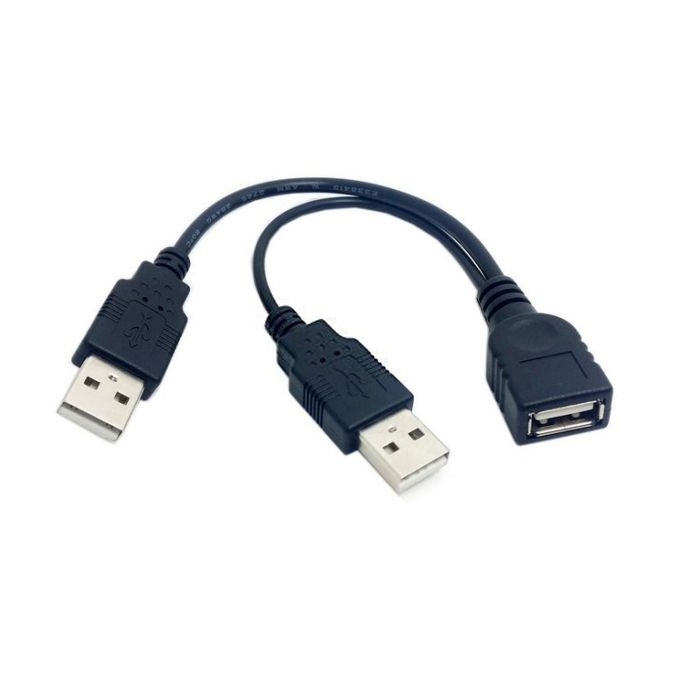 

Kabel Y Otg Host Usb 2x Usb zasilanie 20cm