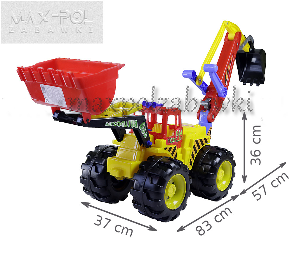 SUPER JAKOŚĆ POLSKI BULDOŻER SPYCH KOPARKA 2 ŁYŻKI Bohater inny