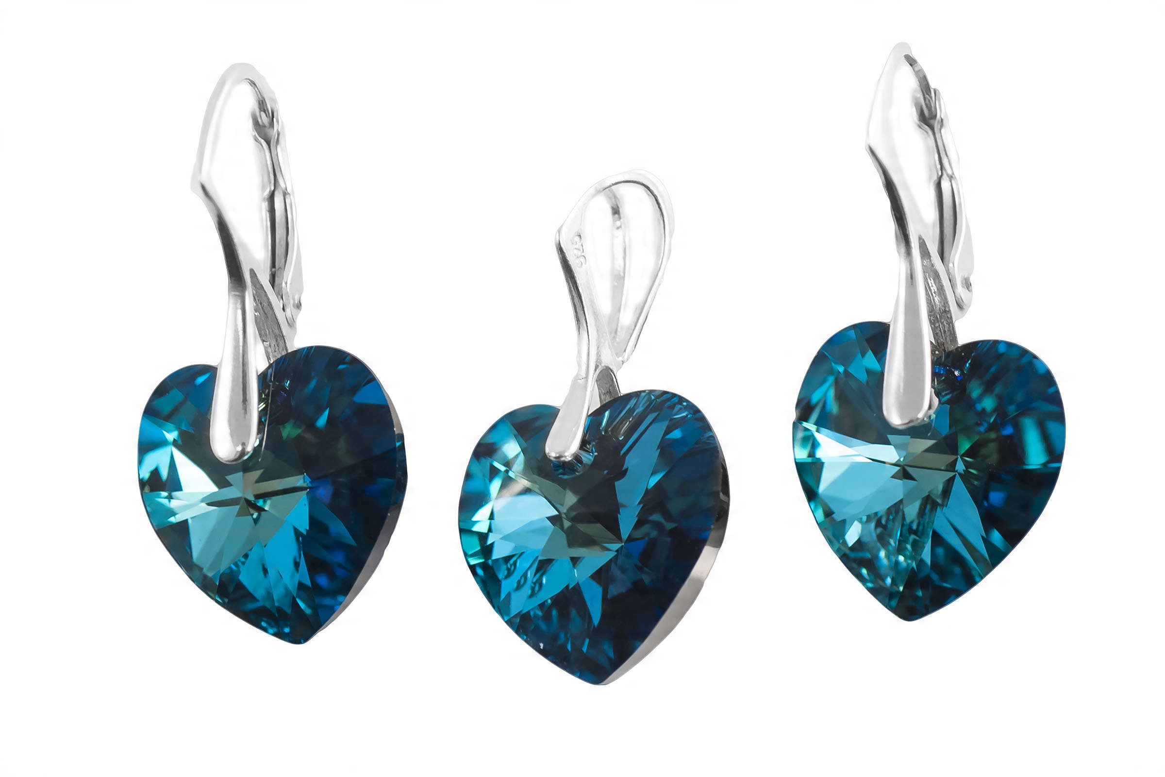 

Swarovski Serce 14 Komplet Srebro 925 ~10kol -30%