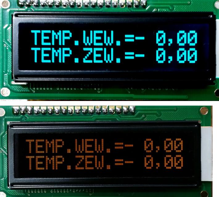 

Art New LCD 2x16-RGB/KK Negative każdy kolor znaku