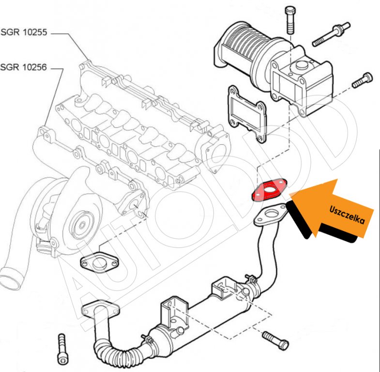 5 Uszczelka EGR OPEL SAAB 1.9 CDTI TiD Z19DTH Numer katalogowy części u5