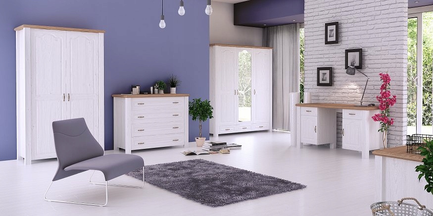 Drewniana Komoda Merina 2,z Drewna,Biała PRODUCENT Liczba szuflad Wieloszufladowe