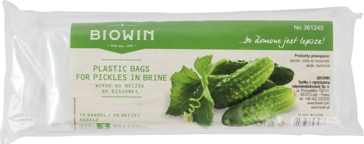 

Worki Do Kiszenia kapusty ogórków beczka 240L -3x