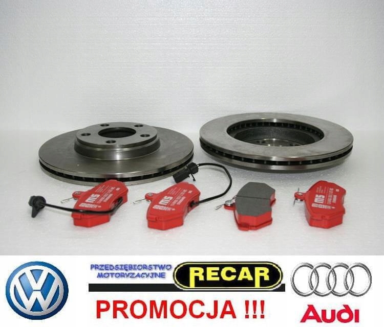 TARCZE + KLOCKI PRZOD AUDI A4 B6 B7 2001-2008 KPL