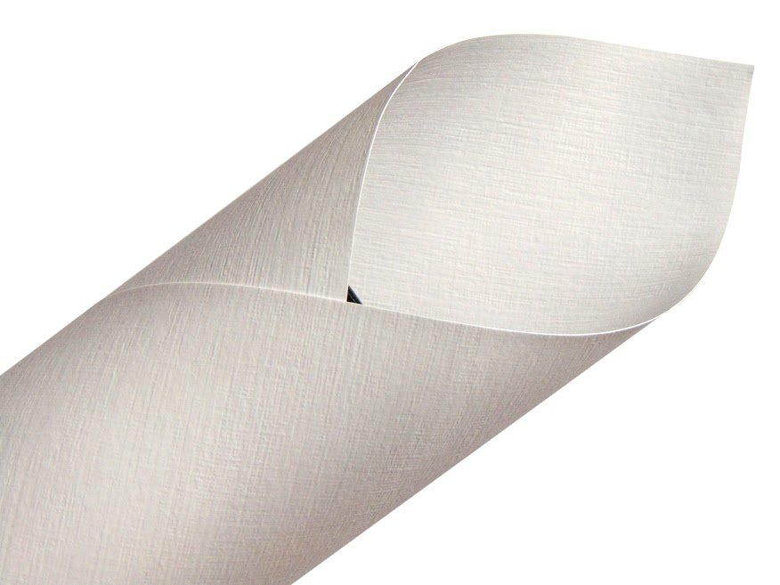 

Papier ozdobny wizytówkowy Len biały 10ar A4