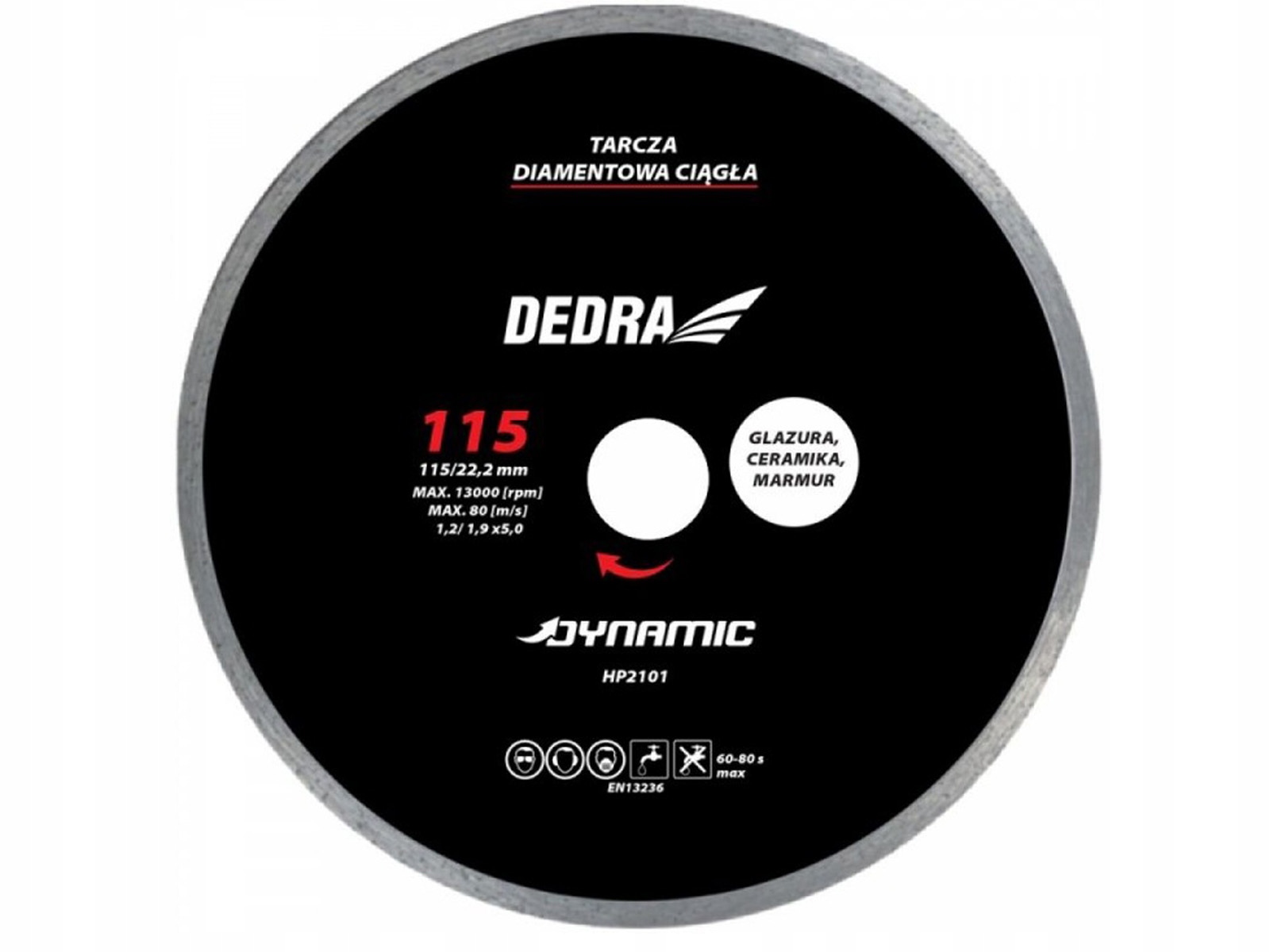 

Dedra Tarcza diamentowa Dynamic 180x25,4 HP2104E