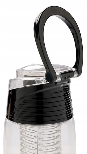 XDMODO BIDON z pojemnikiem na owoce 700 ml czarny Pojemność 700 ml