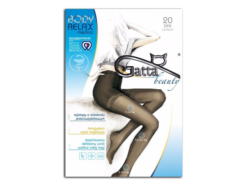 

h.b.Rajstopy Gatta Body Relax Medica 20 Den Roz 2