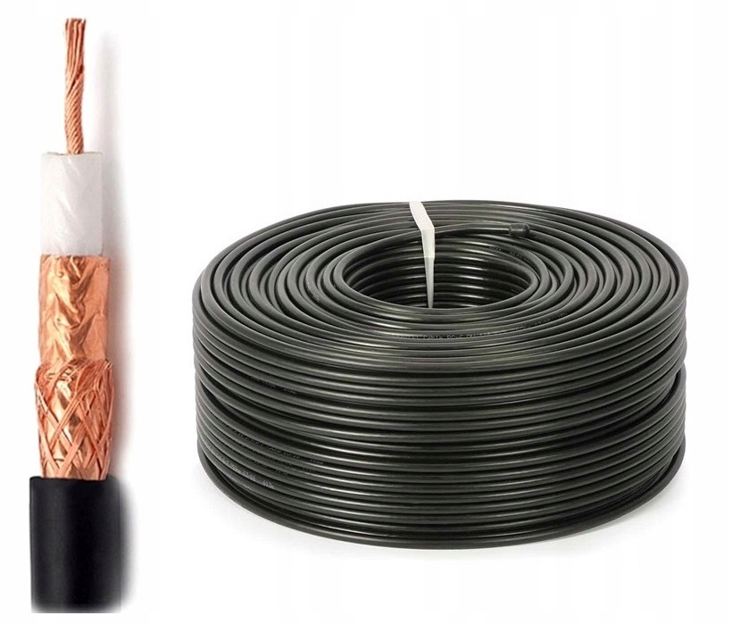 Kabel koncentryczny Elektrokabel 50Ω linka miedziana 100 m