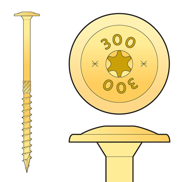 

Wkręty Ciesielskie Łeb Talerzowy Torx 6x160 100szt