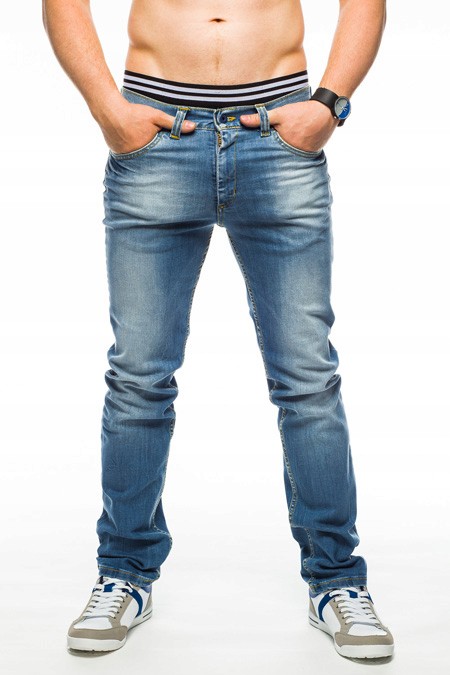 SPODNIE MĘSKIE VANKEL JEANS - 620 - 90CM L30 Rozmiar 34/30