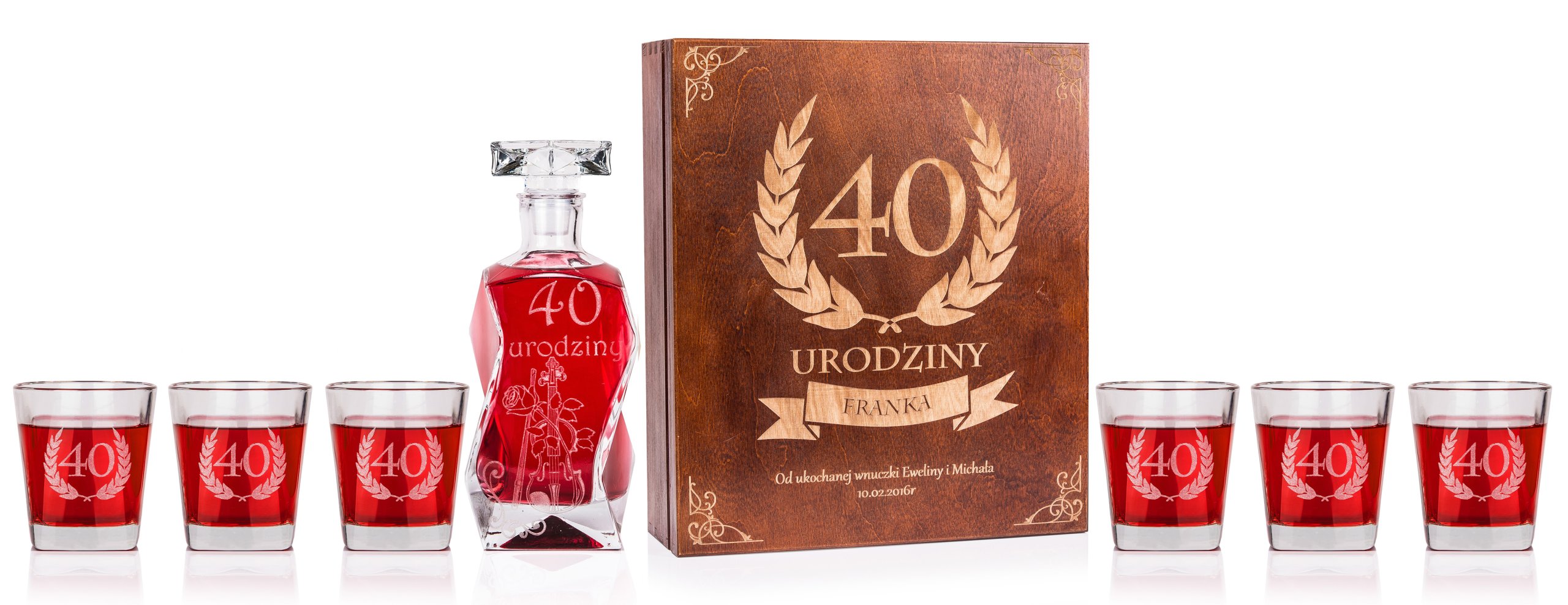 

Zestaw Do Whisky Karafka Szklanki Pudełko Grawer