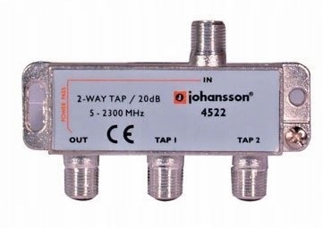 

2 Way Tap Odgałęźnik 2-krotny Johansson 20 dB 4522