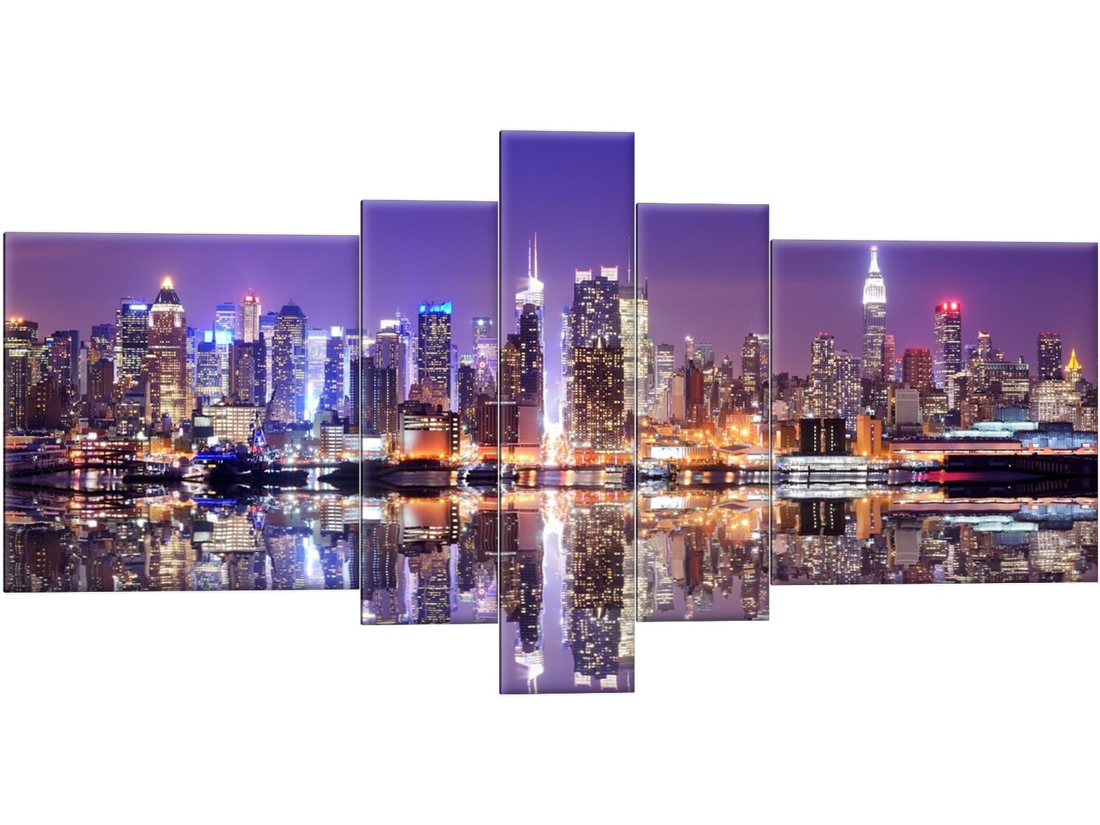 

Panorama manhattanu nowego jorku 160x80 Miasto noc