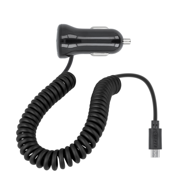

Ładowarka samochodowa Forever Micro Usb 2,1A 1,2m