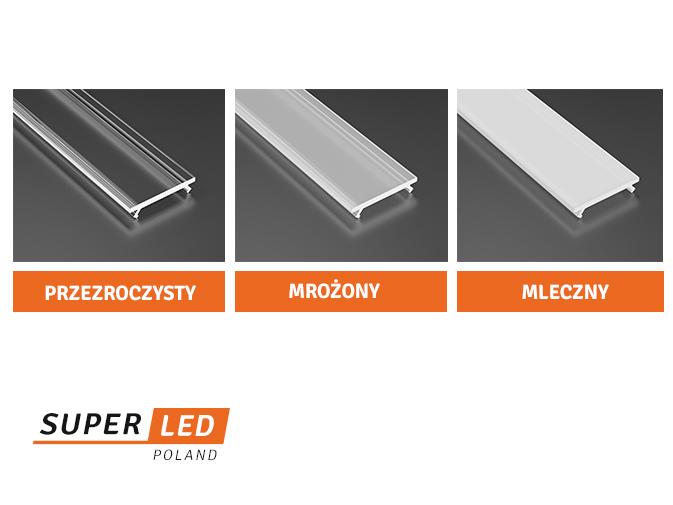 Klosz do profilu klik 2m do taśma LED Kod producenta 6013