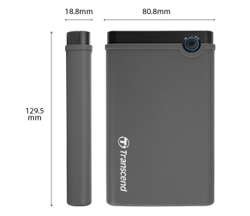 Wstrząsoodporna obudowa dysku zewnętrznego 2.5" HDD SSD USB 3.0 Kod producenta TS0GSJ25CK3