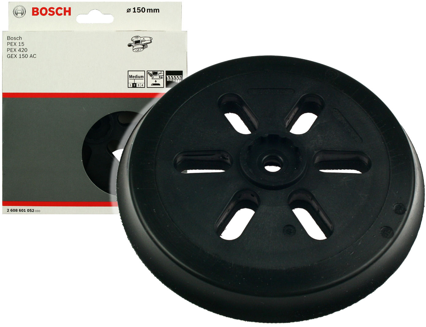 

Bosch Talerz szlifierski 150mm Średni do Gex 150AC