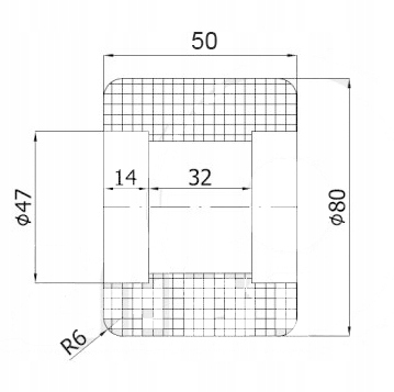 80x50 ROLKA 80x50mm do WÓZKA PALETOWEGO rolki PALECIAKA Kod producenta RAP-80-50