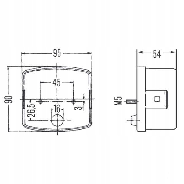 Lampa zespolona tylna lewa John Deere AL67208 Producent części Hella