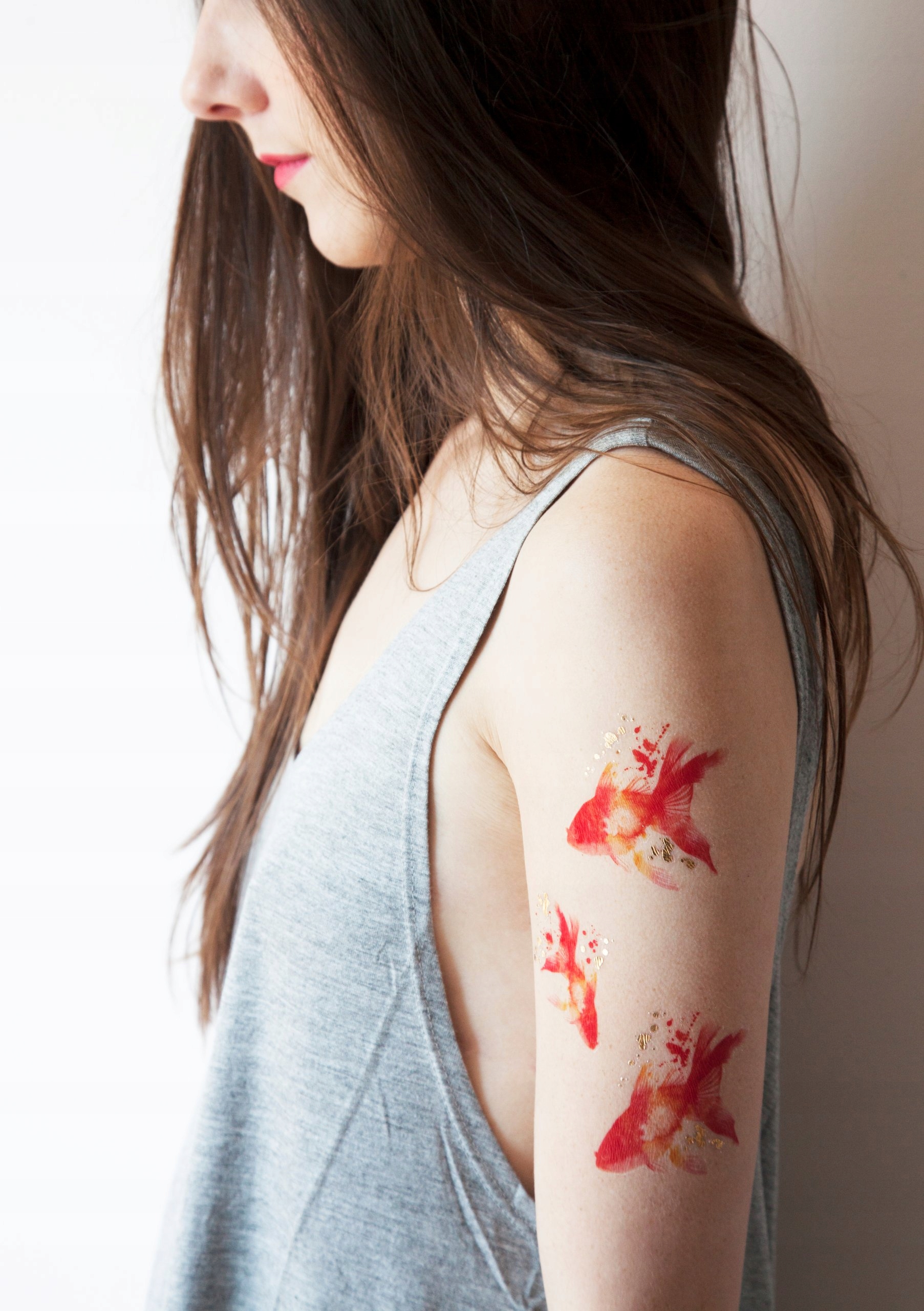 Paperself tatauaż złota rybka damski na ramię ryby Płeć uniseks