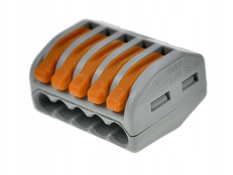 

Złączka instalacyjna 5 pin 16,5mm 24A 450V Wago