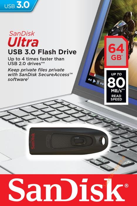 

Sandisk Usb 3.0 Cruzer Ultra 64GB 80MB/s! Wa-Wa