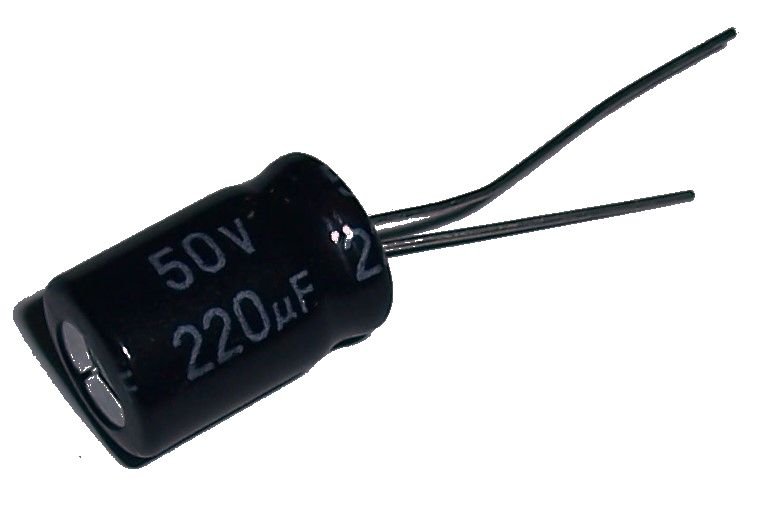 

Kondensator Elektrolit 220uF 50V 85st 10szt=2,5zl