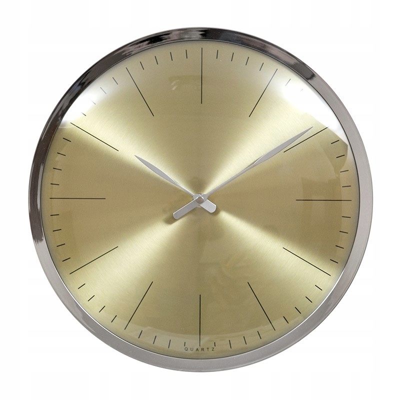 

Zegar Ścienny Złoty Srebrny 33cm Nowoczesny 30 35