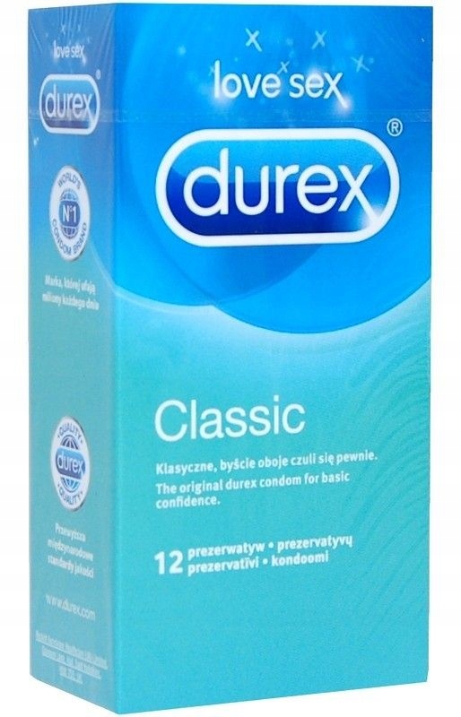 

Prezerwatywy Durex Classic 12 sztuk Pudełko Klasy