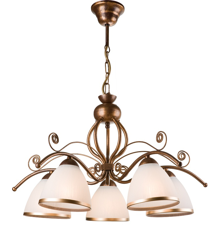 

5 Lampa Żyrandol Retro II Brązowy Miedziany Metal