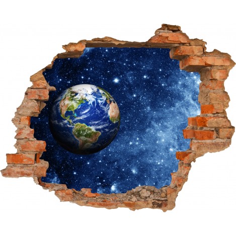 

Fototapeta 3D Kosmos Ziemia Niebo Dziura W Ścianie