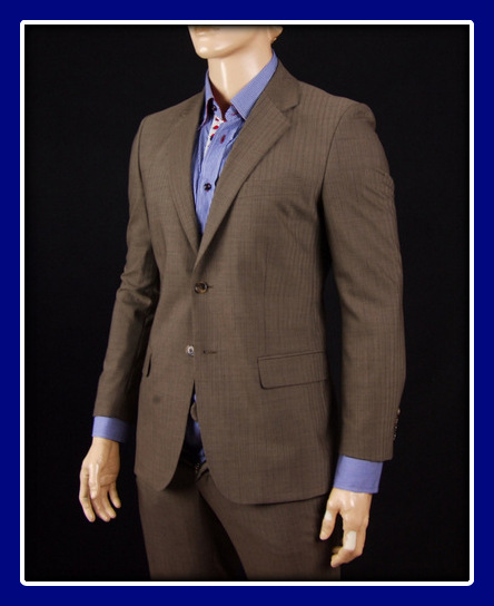 

Lavard New Brown Striped Woolen Suit r 48