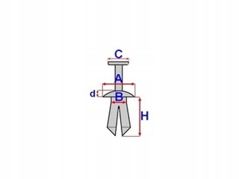 ВТУЛКА Клипса Шпильки UNIWERSALNE MITSUBISHI EAN ( GTIN ) 5907626827491 foto 0