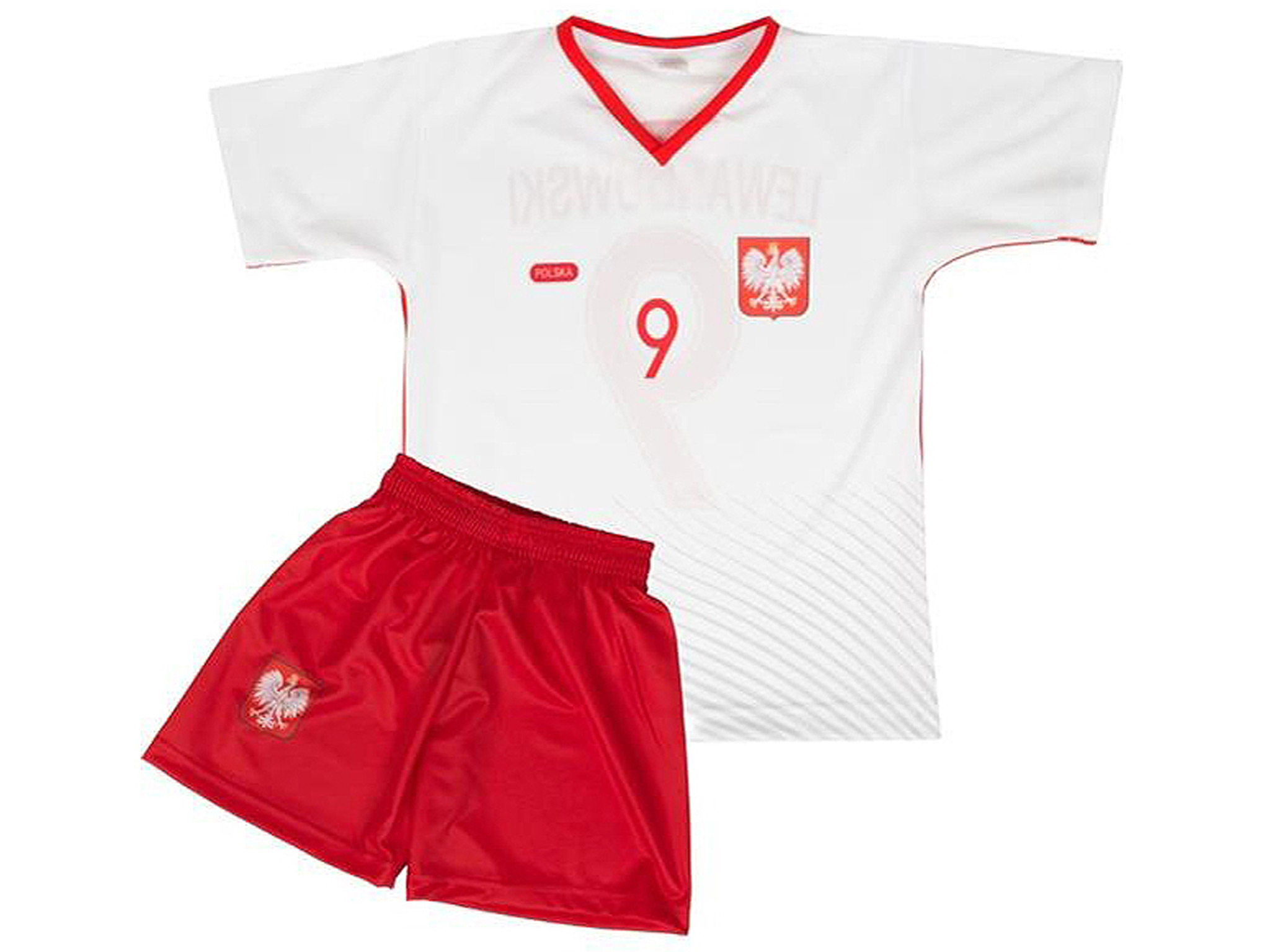 

Strój Komplet Piłkarski Replika Lewandowski 152cm