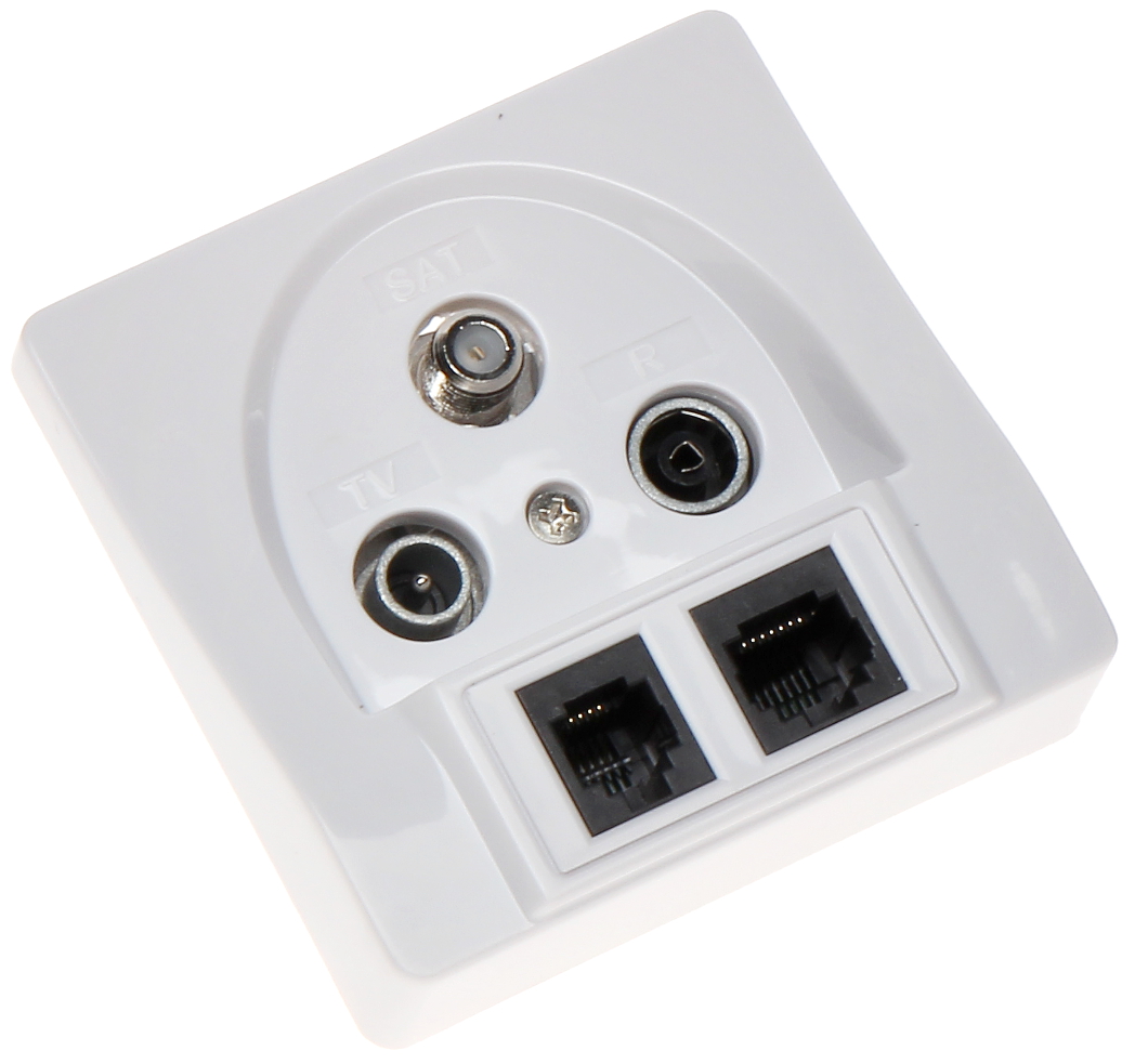 

Gniazdo GAR-SAT/2RJ Signal R-tv SAT+RJ45+RJ11 Abcv
